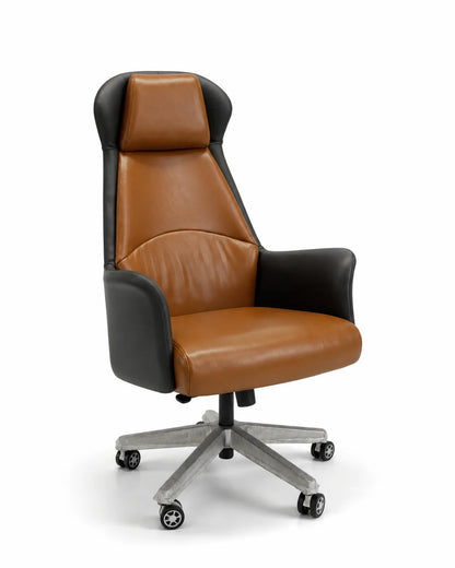 Executive High-Back Office Chair with Winged Headrest