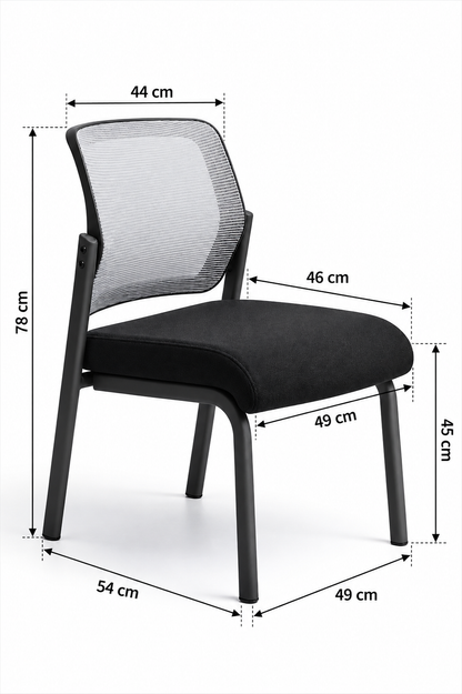 Modern Mesh Visitor Chair with Padded Seat