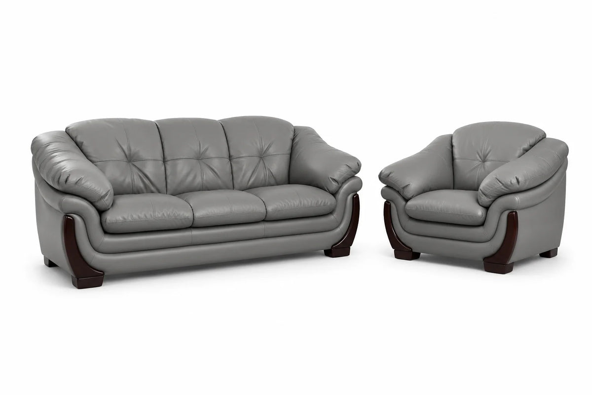 Elegant Curved Lounge Sofa & Armchair Set
