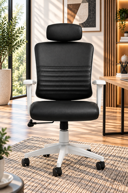Premium Executive Office Chair with Ribbed Backrest