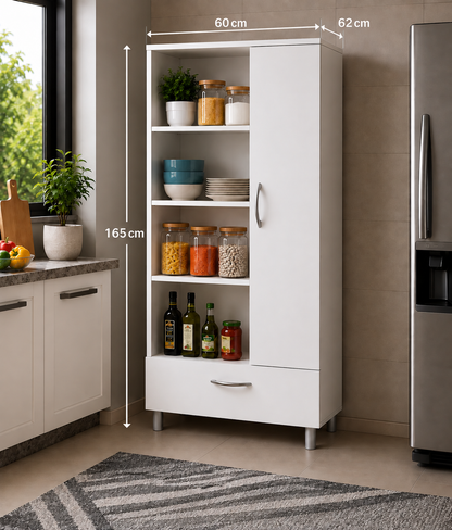 Modern White Kitchen Pantry Cabinet