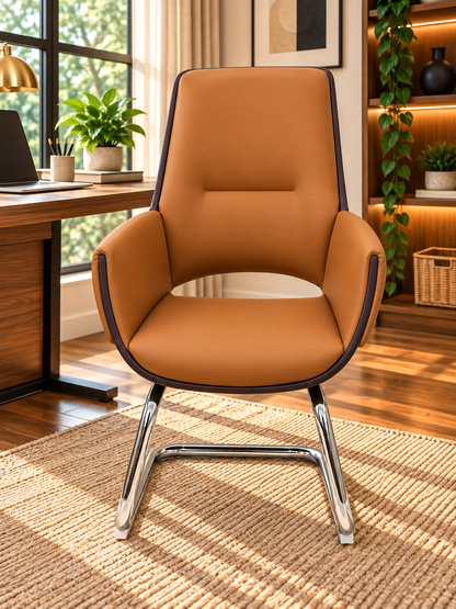 Modern High-Back Padded Visitor Chair