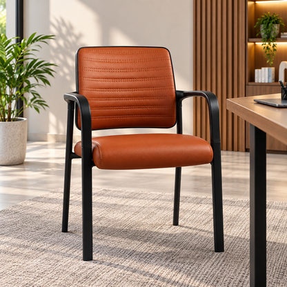 Modern Padded Guest Chair with Armrests
