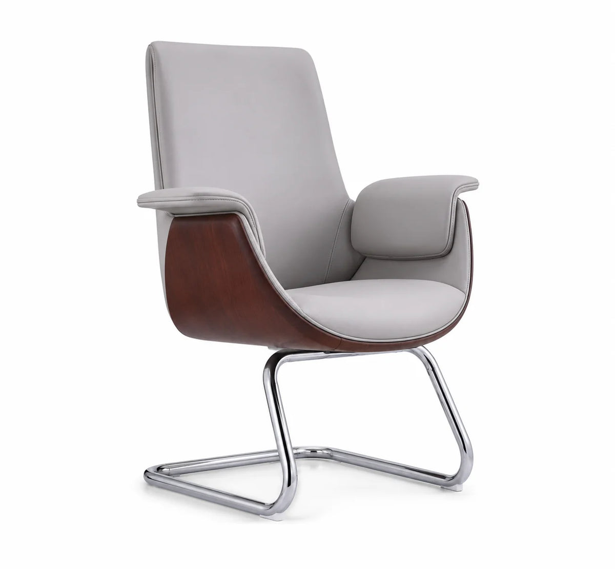 Modern High-Back Conference Chair with Padded Armrests