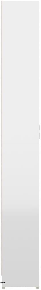 FurniFlex Hallway High Gloss Living Room Storage Wardrobe, White