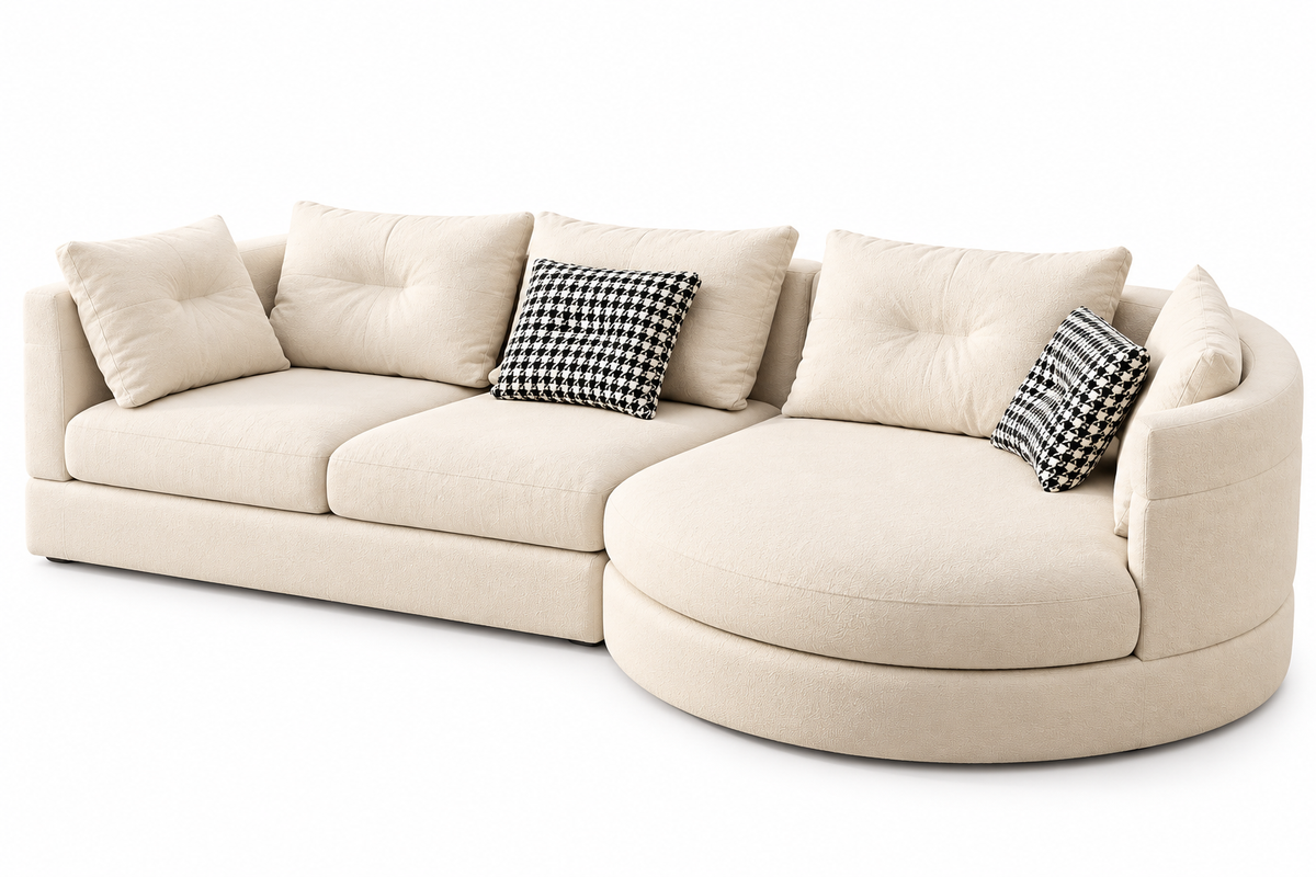 Modern Curved Sectional Sofa