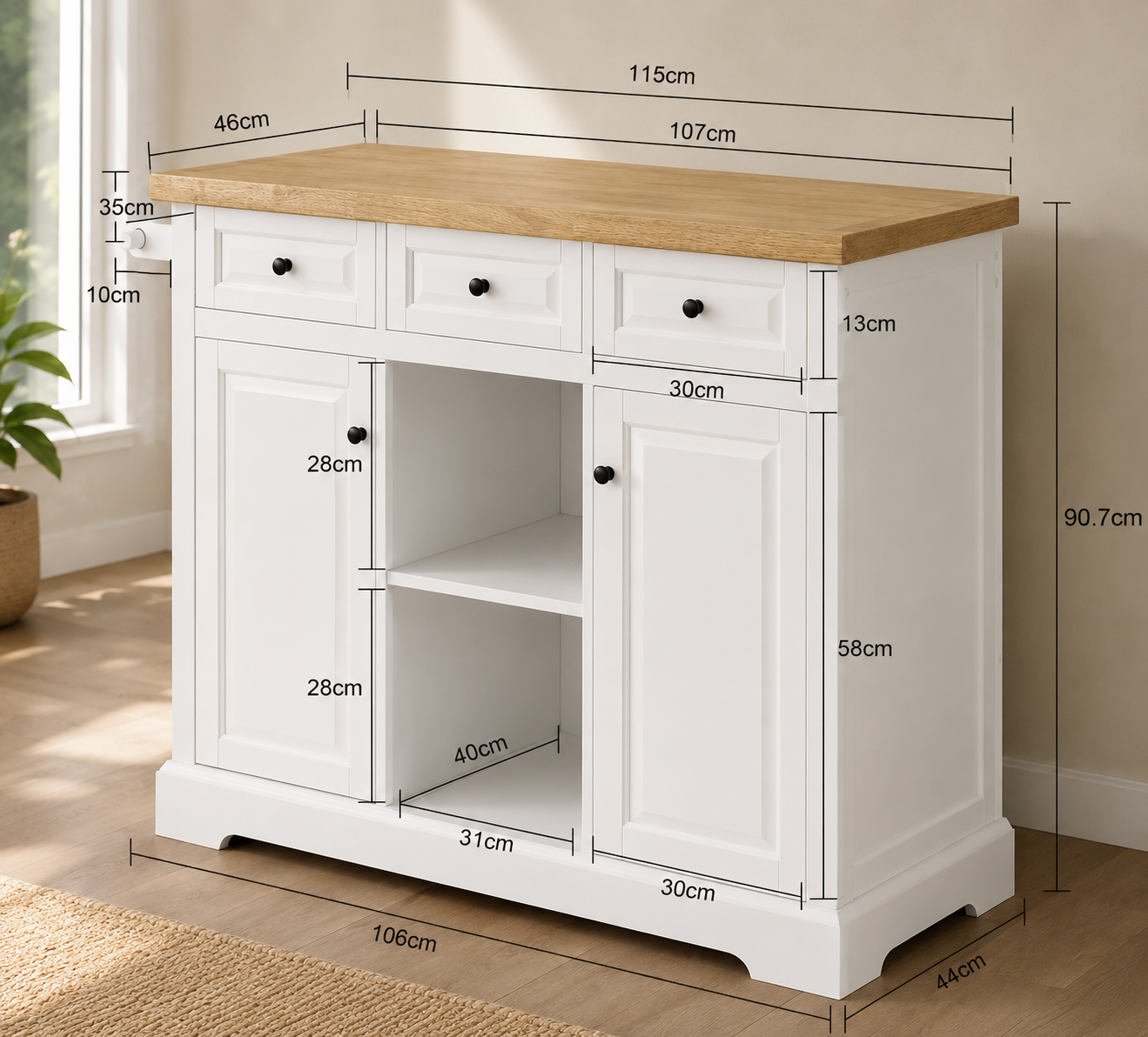 Trolley Kitchen Cupboard with Route