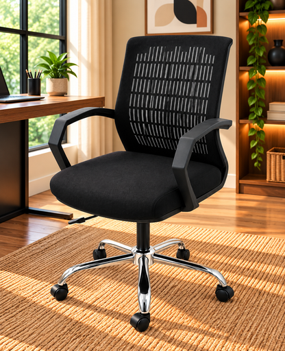 Professional Black Mesh Task Chair with Adjustable Height