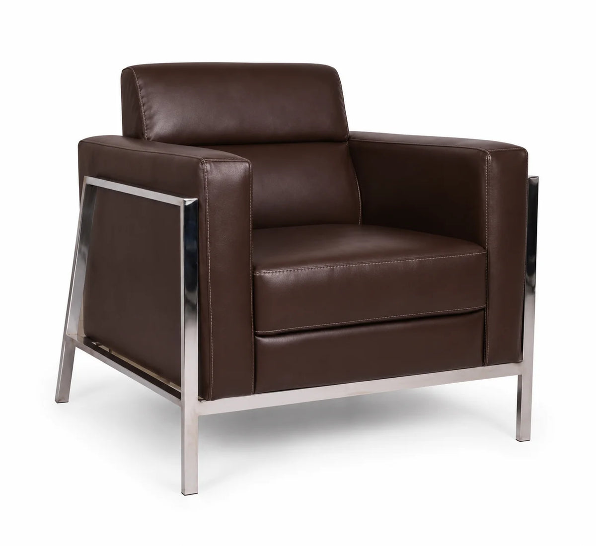 Contemporary Padded Sofa and Lounge Chair Set