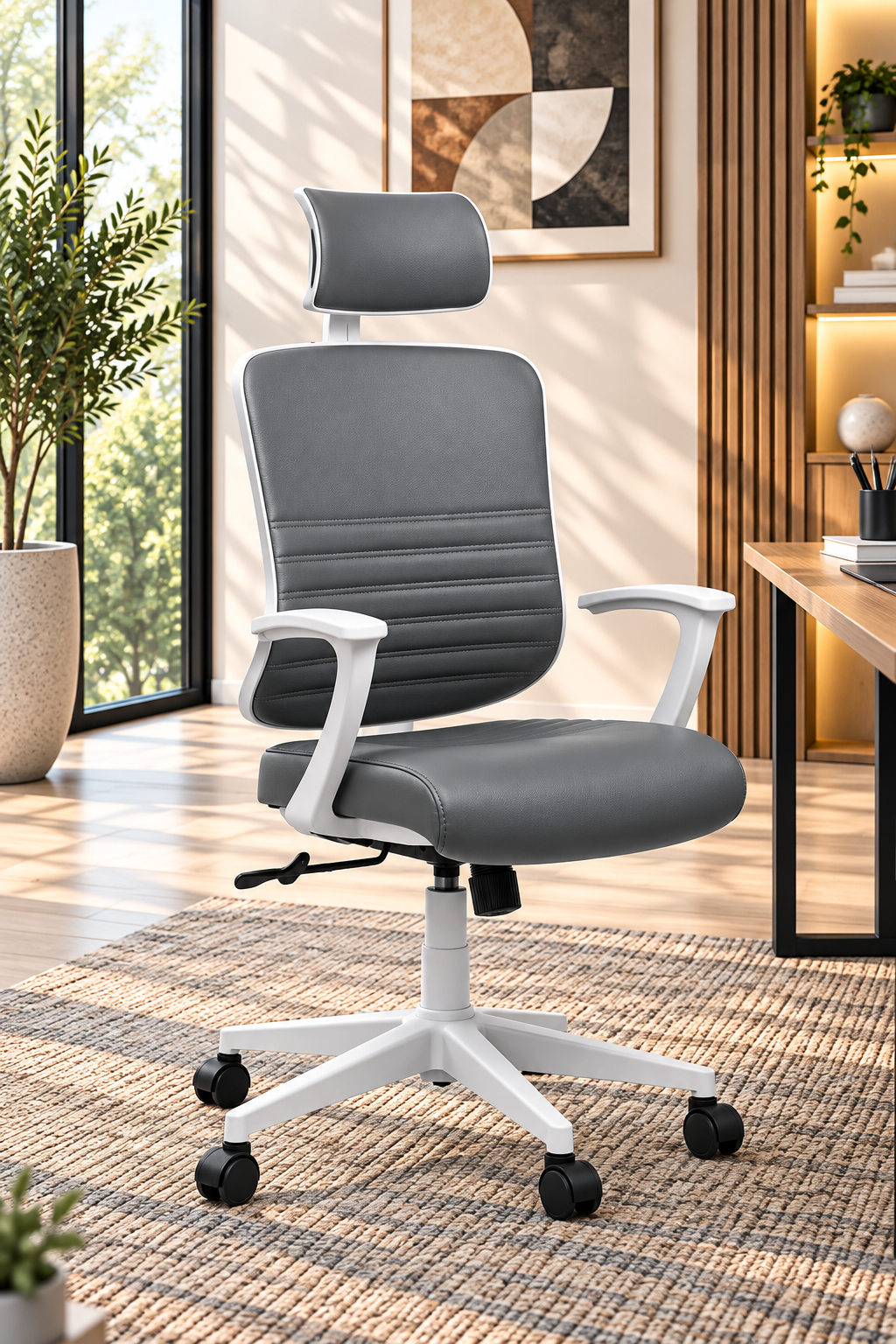 Premium Executive Office Chair with Ribbed Backrest