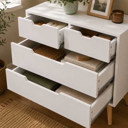 Buffet Server Storage Cabinet Chipboard Sideboard, Concrete Grey