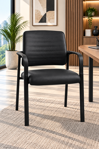 Modern Padded Guest Chair with Armrests