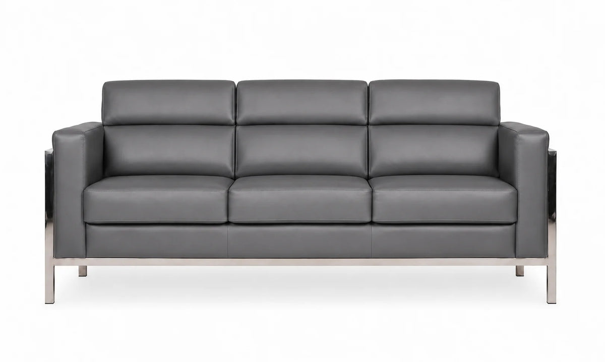 Modern 3-Seater Sofa with Cushioned Backrest