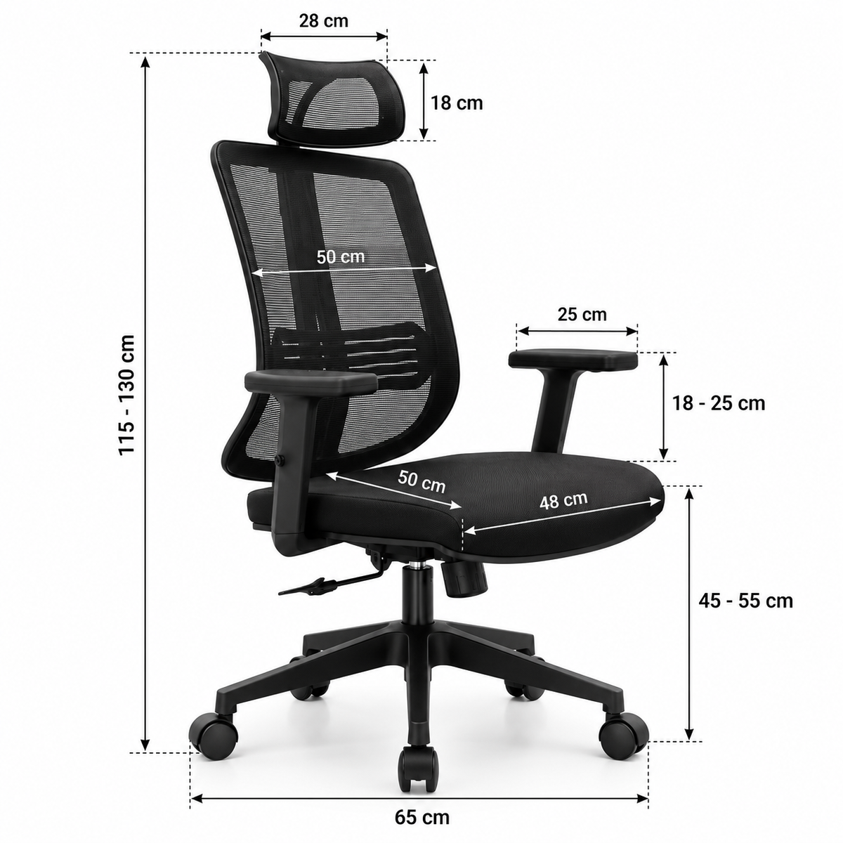 Ergonomic High Back Mesh Office Chair with Lumbar Support