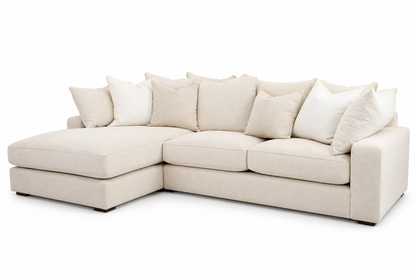 Modern L-Shaped Sectional Sofa with Ottoman