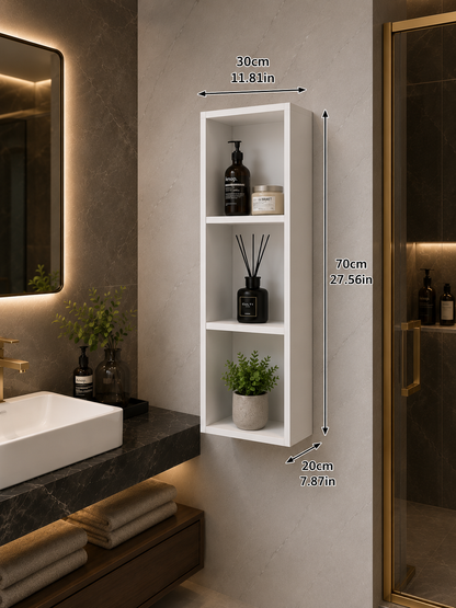 Bathroom wall Storage Unit, White