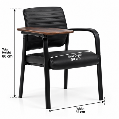 Modern Executive Office Chair with Writing Tablet