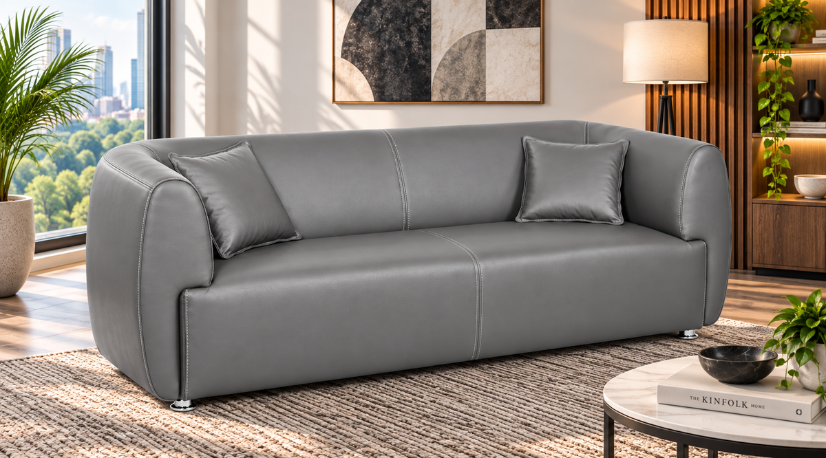 Contemporary Curved Sofa & Accent Chair Set