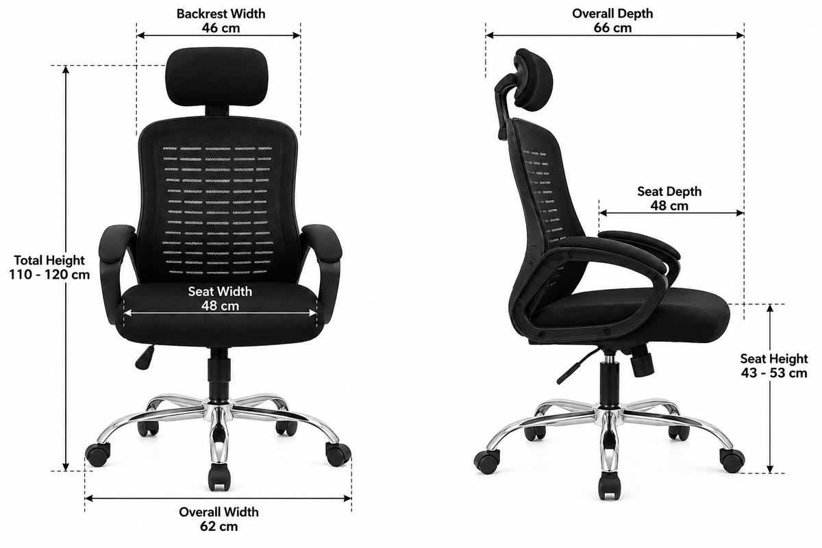 Modern Ergonomic Mesh Office Chair with Adjustable Headrest