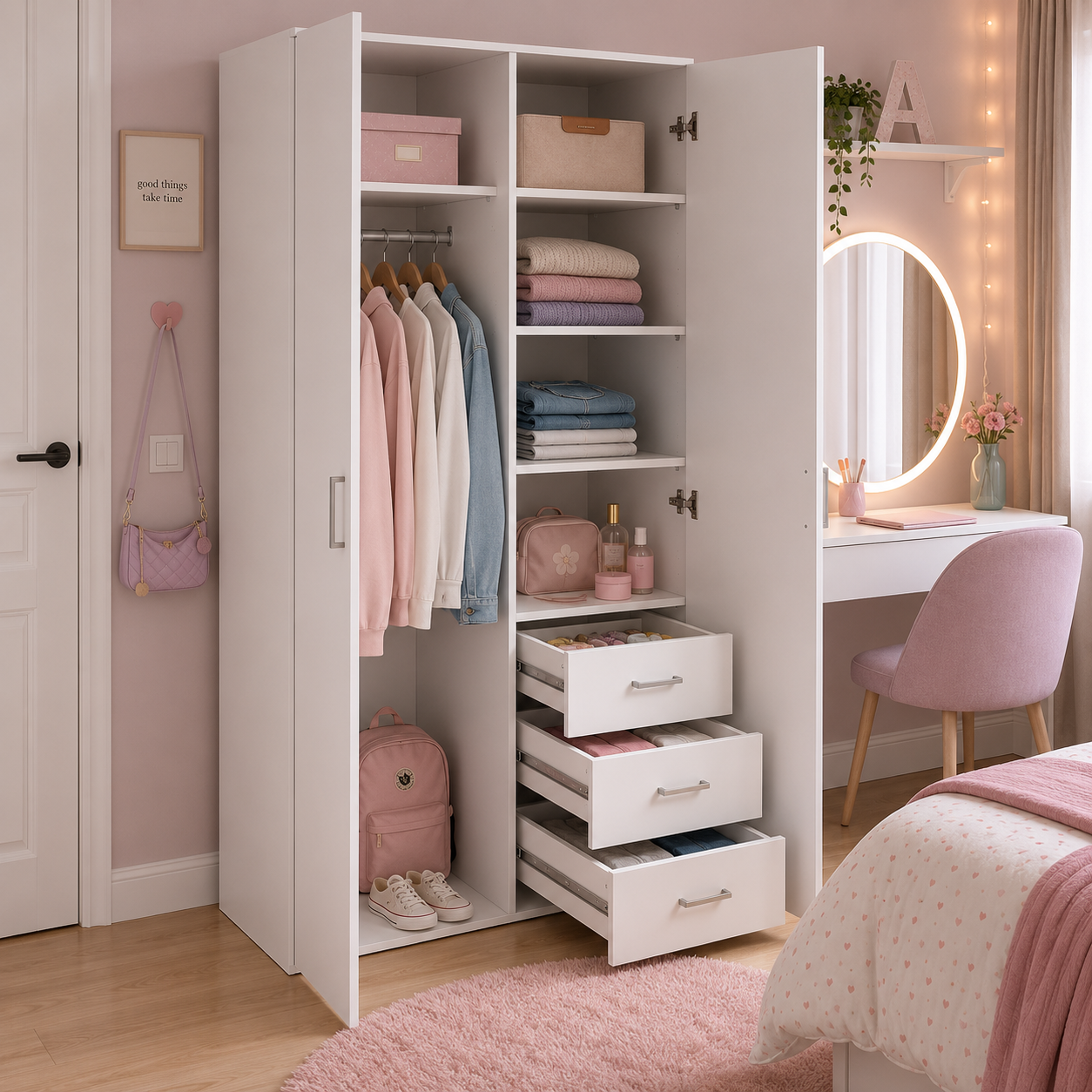 Wardrobe with 2 Doors