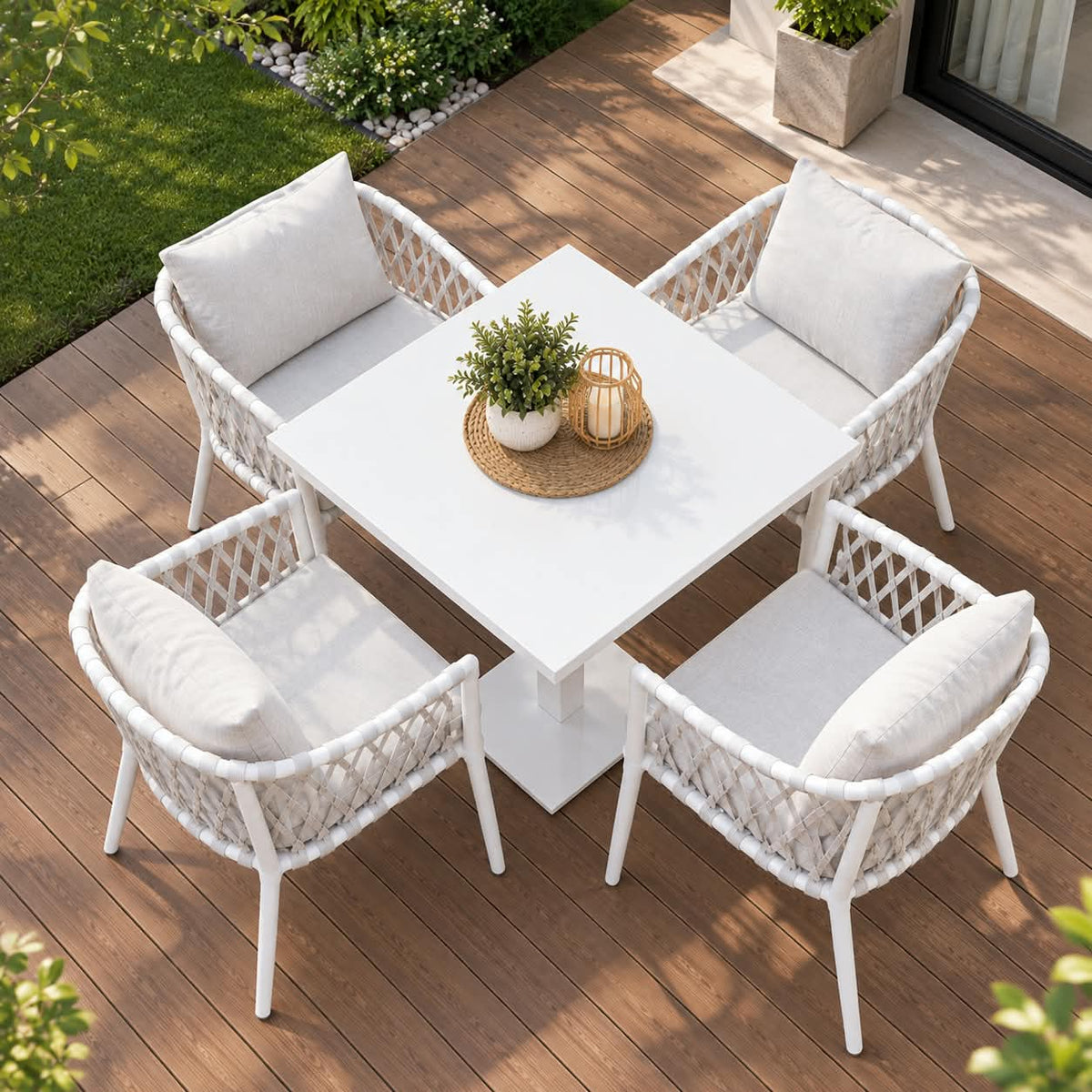 Modern Woven Outdoor Dining Set