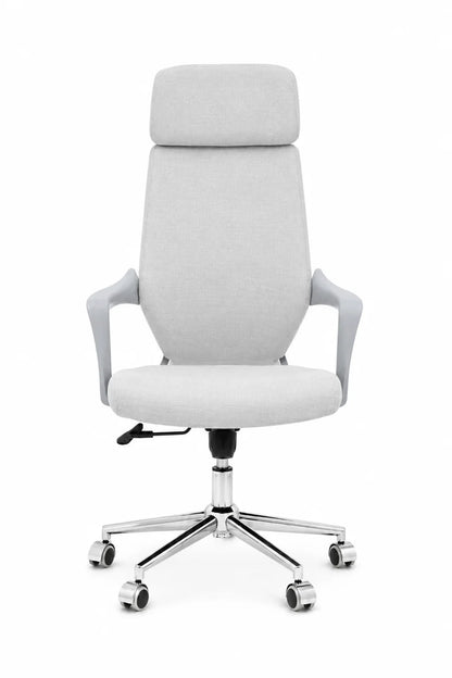Modern White High-Back Ergonomic Office Chair