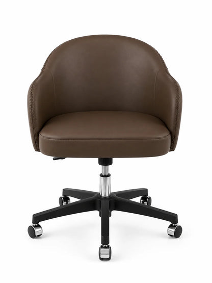 Contemporary Swivel Office Chair with Curved Backrest