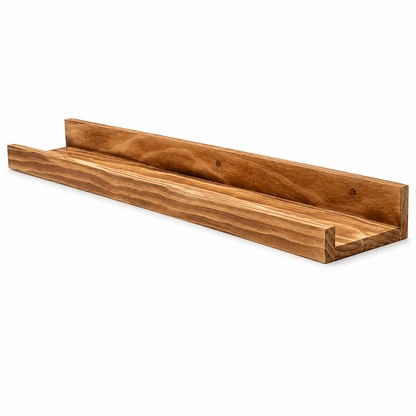 Inches Long Wood Photo Picture Ledge Shelf with Lip Floating