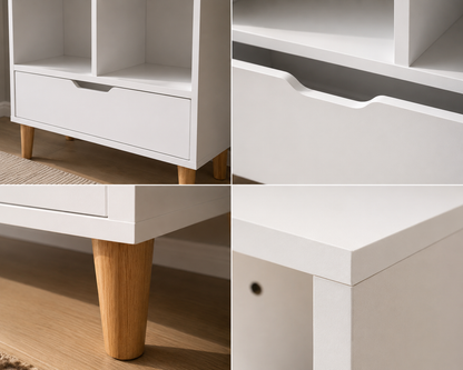 Bookcase Sideboard 6 Cubes Free Standing Bookshelf Unit Display Storage