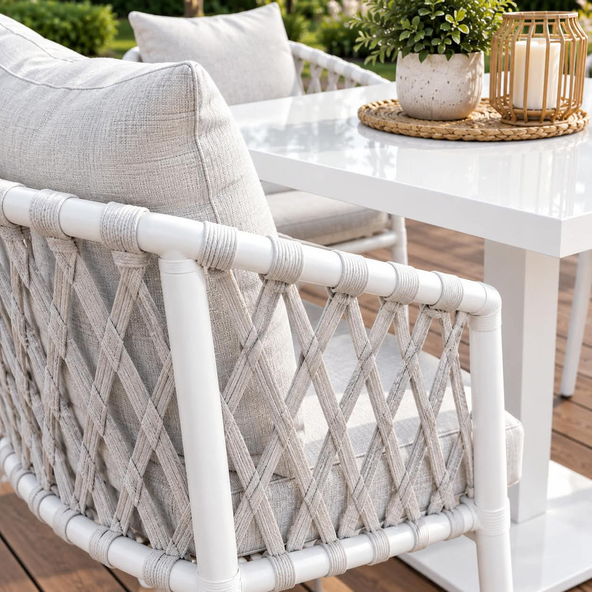 Modern Woven Outdoor Dining Set