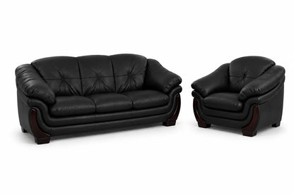 Elegant Curved Lounge Sofa & Armchair Set