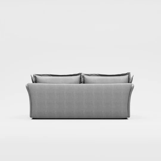 ariika Haven 2 Seater Sofa 205 x 100 H:80 cm - Grey, 100% Polyester Linen Texture Soft Feel, Latex & down alternative filling.