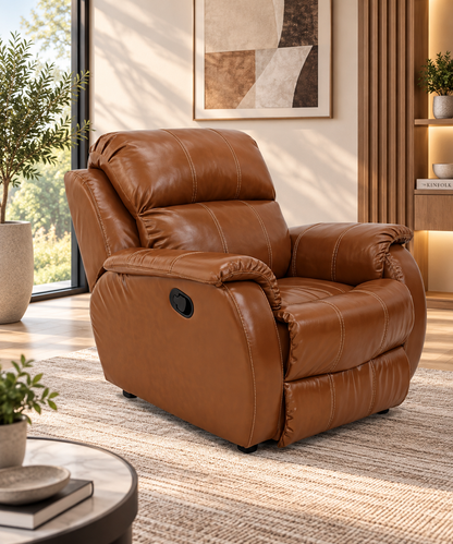 Modern Power Recliner Armchair with Plush Cushions