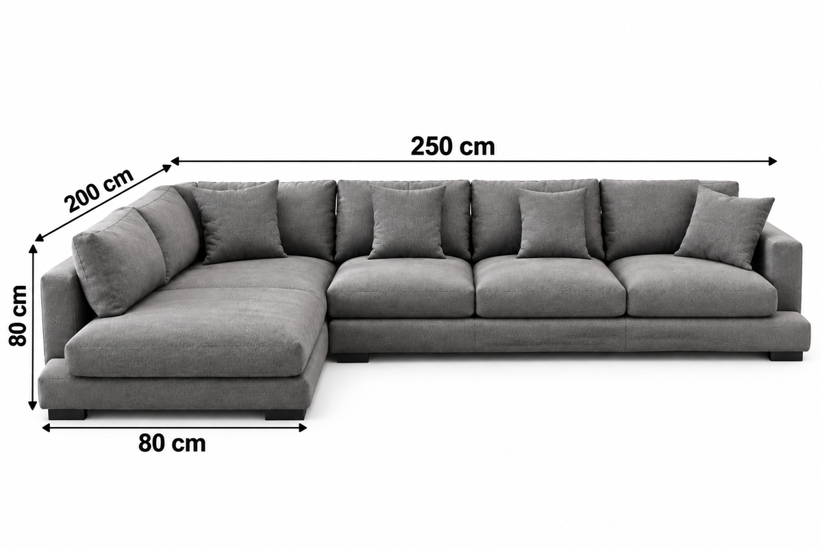Modern L-Shaped Sectional Sofa with Chaise
