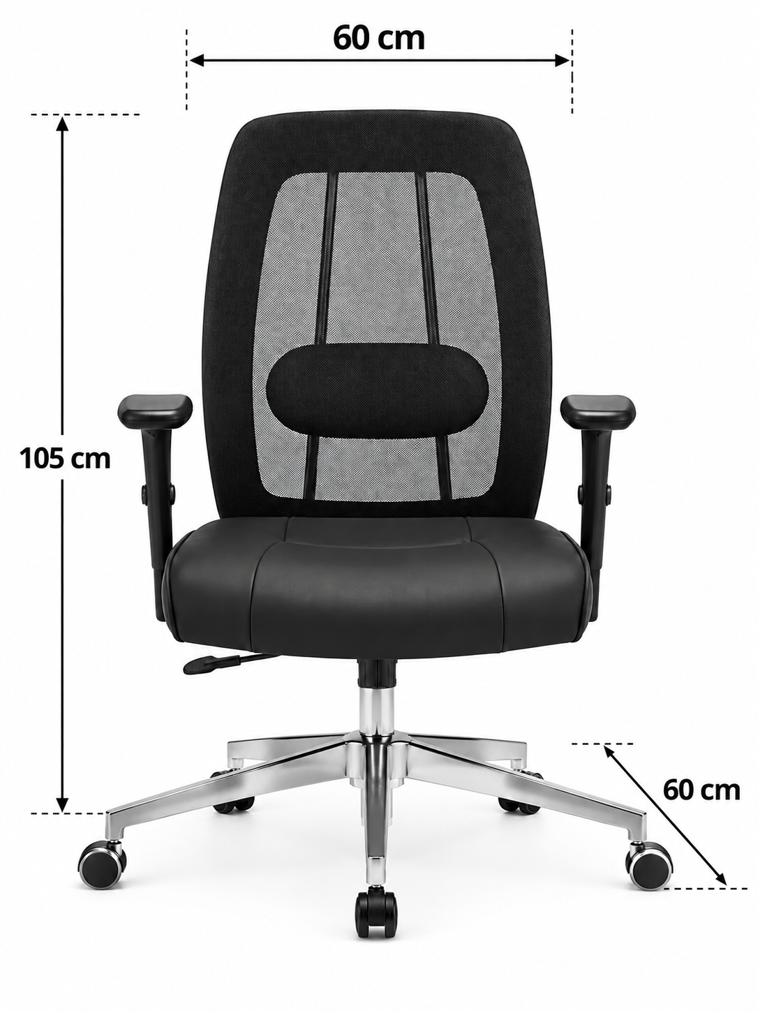 Ergonomic High-Back Mesh Office Chair with Lumbar Support & Adjustable Height