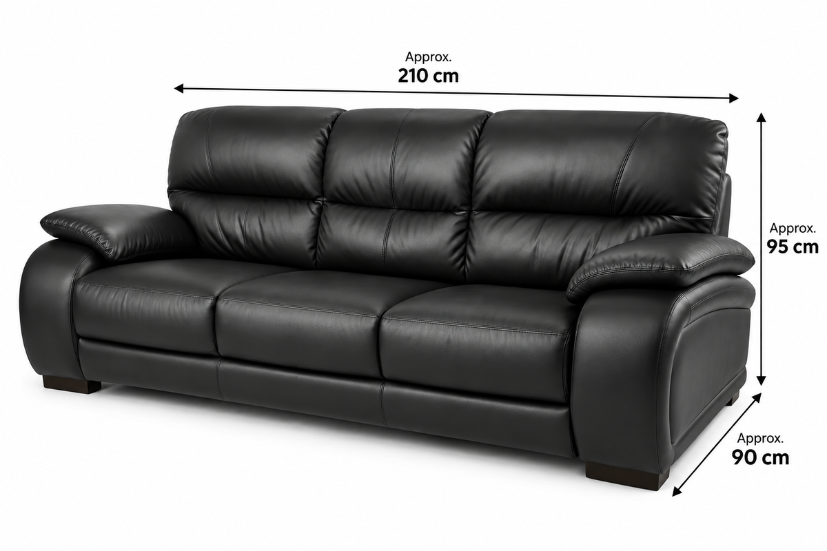 Premium Upholstered 3-Seater Sofa