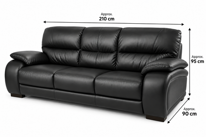 Premium Upholstered 3-Seater Sofa
