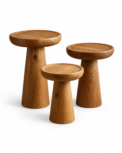 Modern Set of 3 Round Side Tables