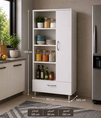 Organizing Unit for Kitchen and any place in the house- White, Size 60 cm x 165 cm x 165 cm