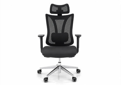 Contemporary High-Back Mesh Office Chair with Adjustable Headrest