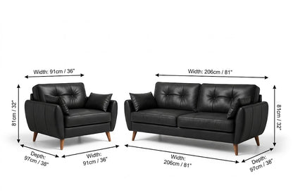 Mifalk Modern Medical Reception Office Seating Set – Sofa + 2 Armchairs