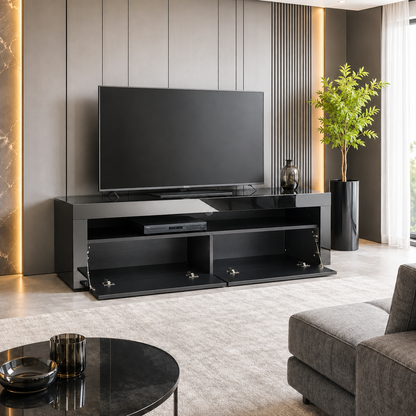 BRG1550 LED TV Stand Cabinet Unit with Blue LED Lights