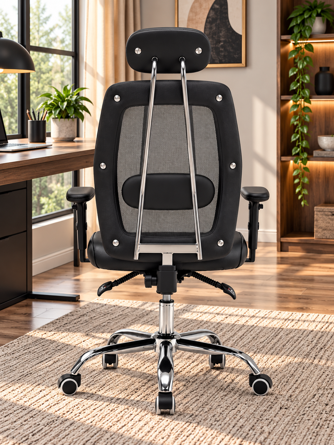 Ergonomic Mesh Office Chair with Adjustable Headrest & Lumbar Support