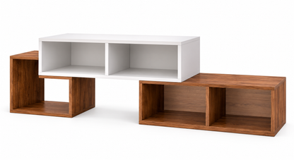 TV Unit - (Brown and White)