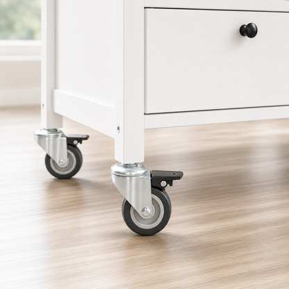 Rolling Storage Kitchen Trolley with Bottle Holder