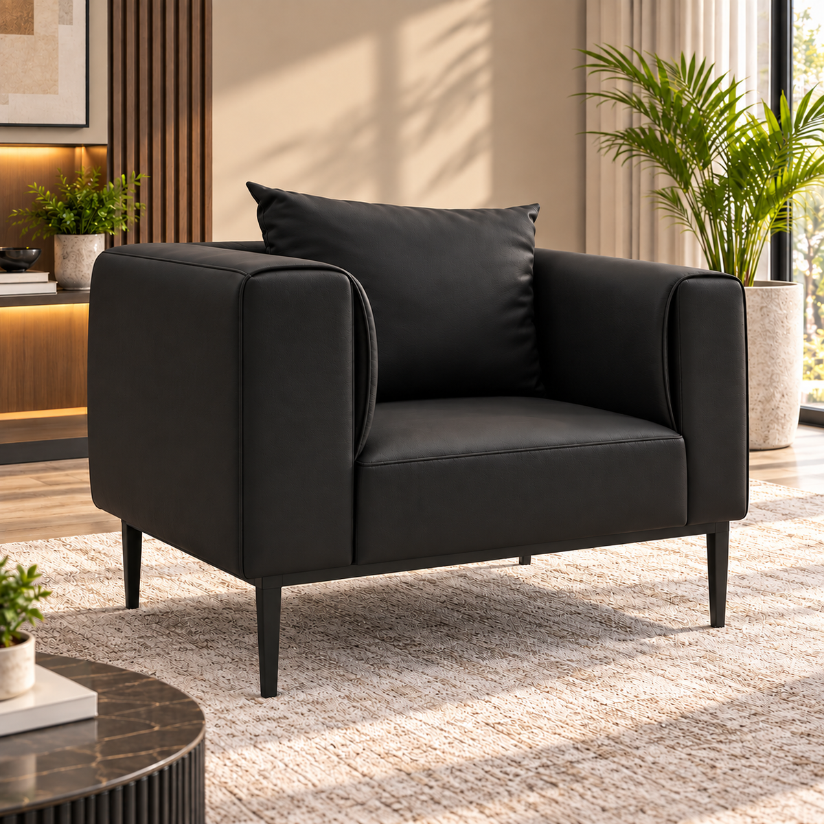 Modern Upholstered Accent Armchair