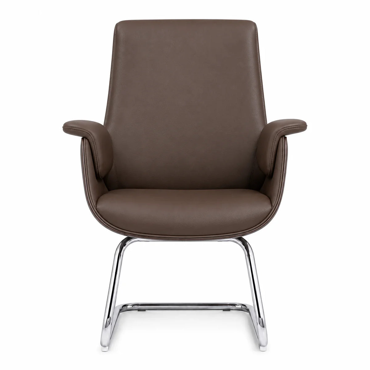 Modern High-Back Conference Chair with Padded Armrests