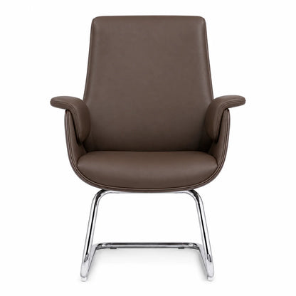 Modern High-Back Conference Chair with Padded Armrests
