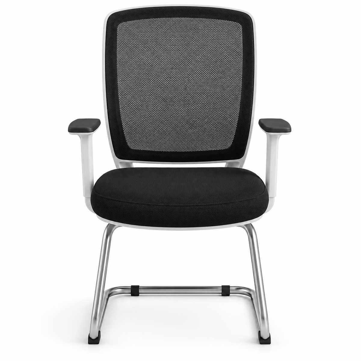Modern Mesh Visitor Chair with Padded Seat