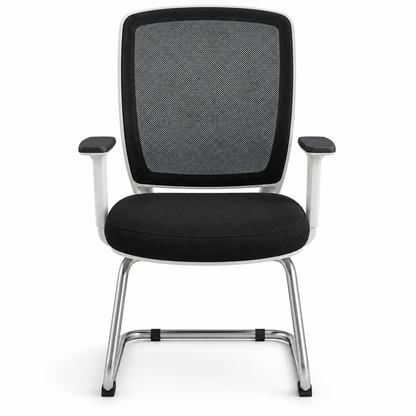 Modern Mesh Visitor Chair with Padded Seat